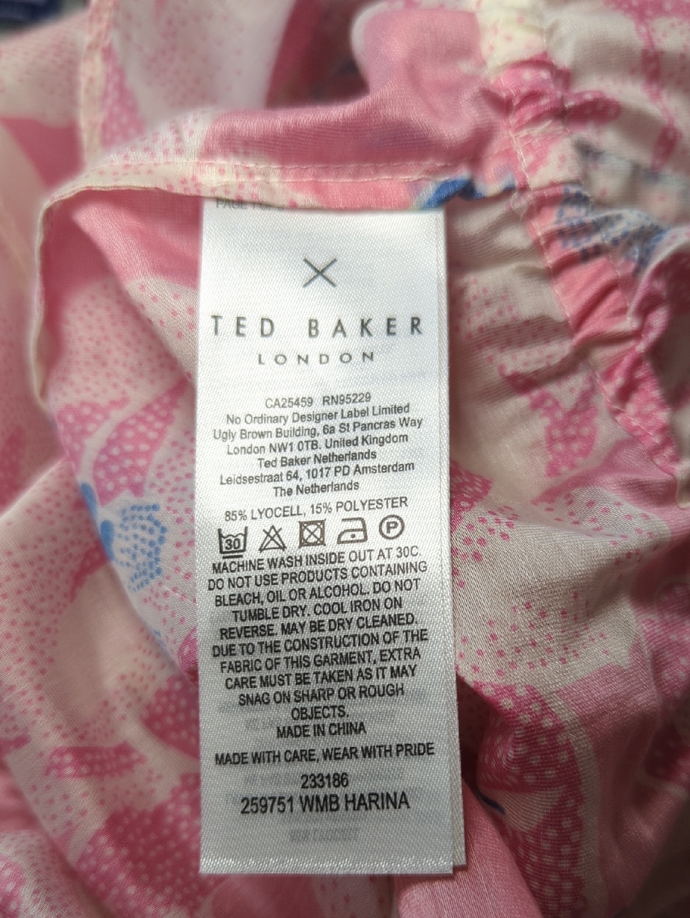 Ted Baker London Harina Off The Shoulder Pink Top - Picture 9 of 11
